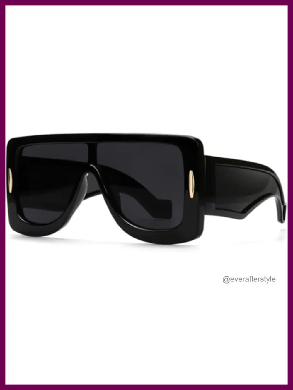 Oversized Flat Top Shield Sunglasses UV Protection Unisex Fashion